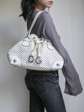Dolce & Gabbana perforated drawstring shoulder bag